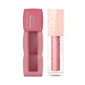 Maybelline New York Lip Combo - Teddy Tint Lip and Cheek Color - Knee High + Gloss -Moon