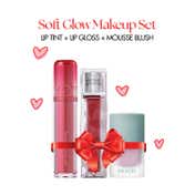 Rom&nd Soft Glow Makeup Set (Tint + Gloss + Blush) Valentines Day Gift for Her
