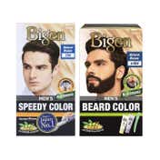 Bigen Men's Beard Color-B104 Natural Brown (40 g)&  Speedy Hair Color-104 Natural Brown (80 g) Combo