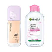 Maybelline New York Super Stay Lumi-Matte Liquid Foundation 115 + Garnier Micellar Water Combo