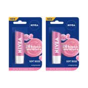 Nivea Lip Care Balm Soft Rose (4.8 g) (Pack Of 2) Combo