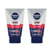 Nivea Men Cleansing Acne Facewash Large (100 g) (Pack Of 2) Combo