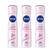 Nivea Pearl & Beauty Deo Female (150 ml) (Pack Of 3) Combo