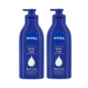 Nivea Body Milk Lotion for Dry to Very Dry Skin Pack of 2 Combo (600 ml x2 )