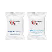 O3+ Bridal Oxygenating Glow Skin Facial Kit - (81g) & Single Use Shine & Glow Kit - (38g) Combo