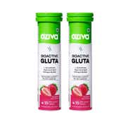 Oziva Bioactive Gluta Fizzy Tablets for Skin Radiance- Strawberry Swirl Pack of 2 Combo (30 tablets)