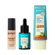 Pilgrim Skin + Hair Essentials Serum Foundation, SPF 50+ PA++++ Sunscreen & Hair Growth Combo