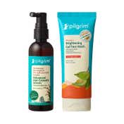 Pilgrim Advanced Hair Growth Serum & Vitamin C Brightening Face Wash Grow & Glow Combo