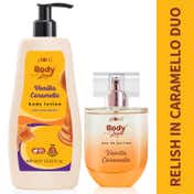 Plum Bodylovin Smell Delish Vanilla Caramello Lotion & Perfume Duo