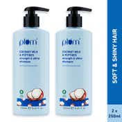 Plum Coconut Milk & Peptides Strength & Shine Shampoo Combo Pack of 2 (250 ml)
