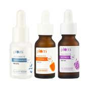 Plum Glow, Bright & Renew Serum Trio - 15% Vitamin C + 10% Niacinamide + 1% Retinol Serum Combo