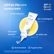 Plum 2% Niacinamide & Rice Water SPF 50 PA+++ Sunscreen, Fades Tan Pack of 2 Combo