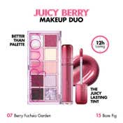 Rom&nd Juicy Berry Makeup Duo (Eyeshadow Palette + The Juicy Lasting Tint) Combo