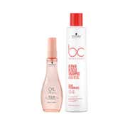 Schwarzkopf Professional Bonacure Repair Rescue Shampoo + Oil Ultime Rose Finishing Oil Combo