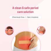 Sirona Feminine Pain Relief Patches for Period Pain - 5 Patches with Intimate Wipes 10 Wipes Combo