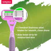 Sirona Reusable Bikini and Body Hair Removal Razors for Women