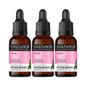 Soulflower Rosemary Essential Oil Pack of 3 Combo (3 x 30 ml)
