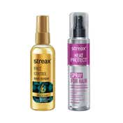 Streax Heat protect Spray + Streax Frizz Control Hair Serum 100 ml Combo
