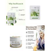 TNW The Natural Wash De Tan Pack + Calm Essence Cica Face Sheet Mask Care Combo
