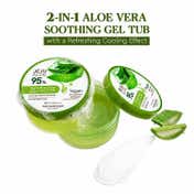 The Face Shop Rice Water Bright Cleansing Foam and Jeju Aloe Gel Combo