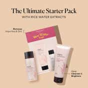 The Face Shop Rice Range Moisture Lock Routine Combo - Face Wash & Cleansing Oil + Toner + Cream