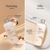 The Face Shop Rice Range Moisture Lock Routine Combo - Face Wash & Cleansing Oil + Toner + Cream