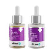 The Derma Co 2% Kojic Acid Face Serum & The Derma Co 10% Vitamin C Face Serum Combo (30 ml)
