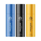 The Man Company Privilege Active, Bold & Legend Body Spray Pack of 3 Combo - (150 ml x 3)