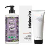 Love Beauty & Planet Argan Lavender Shampoo 400ml with Minimalist 10% Vitamin B5 Moisturiser Combo