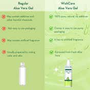 WishCare Pure & Natural Rose Water Toner & Aloe Vera Gel Combo-Hydrates & Repairs Skin (200 ml each)