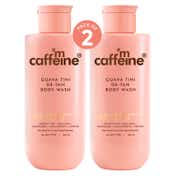 mCaffeine Detan Body Wash Reduces Dark Spots & Brightens Skin Tangy Guava- 300 ml Combo