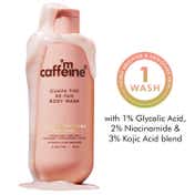 mCaffeine Detan Body Wash Reduces Dark Spots & Brightens Skin Tangy Guava- 300 ml Combo