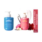 mCaffeine By The Blues Perfume Body Lotion & Sweet Escape Perfume Body Lotion Combo