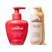 mCaffeine 7% Exfoliating Body Wash & 11% AHA BHA Strawberry Body Lotion Combo