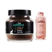 mCaffeine 1% Glycolic Acid Detan Body Wash & Naked & Raw Coffee Body Scrub Combo