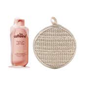 mCaffeine 1% Glycolic Acid Detan Body Wash (300 ml) & Natural Loofah Combo
