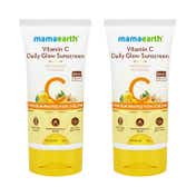 Mamaearth Vitamin C Daily Glow Sunscreen (50g) - Pack of 2