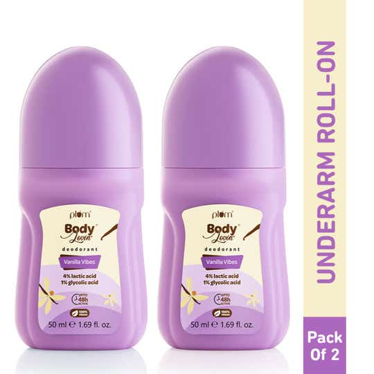 Plum Bodylovin Vanilla Vibes Deodorant Deodorant Roll-On Combo Pack of 2 (50 ml)