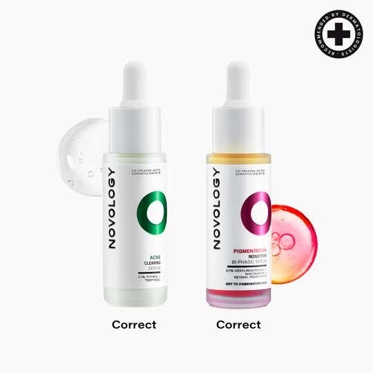 Novology Bi-Phasic Hyper Pigmentation Serum + Acne Reduction Serum Combo