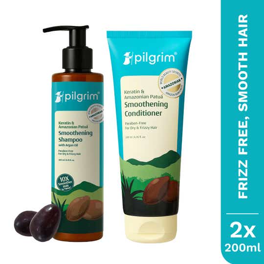 Pilgrim Advanced Patua & Keratin Smoothening Shampoo + Conditioner Combo