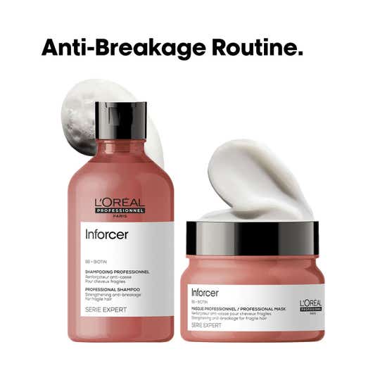 L'OREAL PROFESSIONNEL Inforcer Strengthening Shampoo(300 ml) & Hair Mask (250 g) Combo