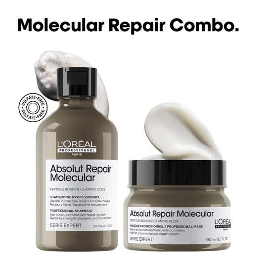 L'OREAL PROFESSIONNEL Absolut Repair Molecular Sulfate-Free Shampoo & Mask (550 ml)