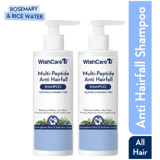 WishCare Multi Peptide Anti Hairfall Shampoo for Healthy Scalp Controls Hairfall Boosts Hair Growth