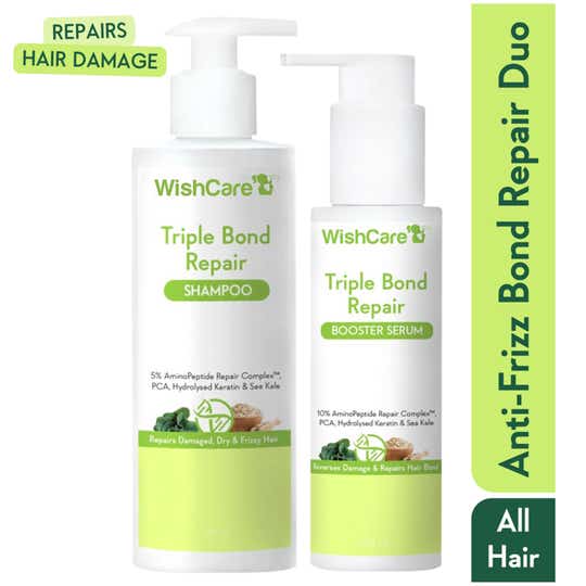 WishCare Triple Bond Repair Shampoo and Serum Combo (250ml+100ml)