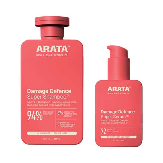 Arata Damage Defence Super Shampoo 200 ml &  Damage Defence Super Serum 30 ml Combo