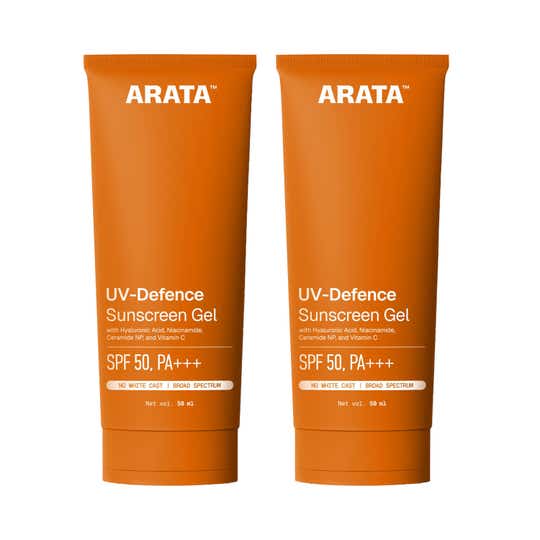 Arata UV Defence Sunscreen Gel  SPF 50+ & PA+++ (50 ml) Combo