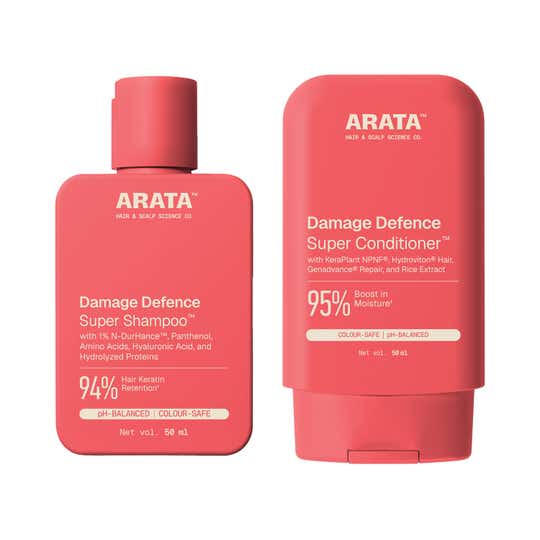 Arata Damage Defence Super Shampoo 50 ml & Damage Defence Super Conditioner 50 ml Combo