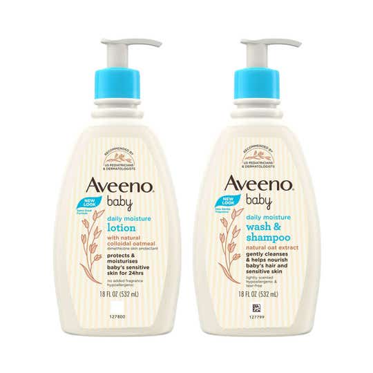 Aveeno Baby Daily Moisture Wash , Shampoo & Lotion Combo