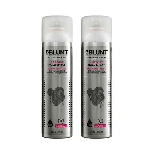BBlunt Hot Shot Hold Spray for Hairstyling Instant Hold Combo