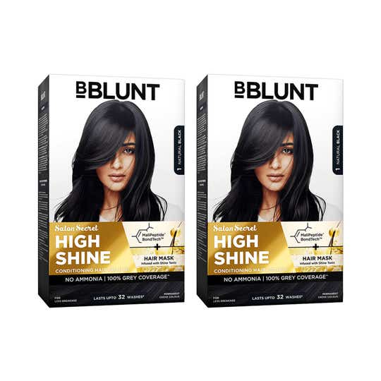 BBlunt Salon Secret High Shine Conditioning Hair Colour Natural Black Combo